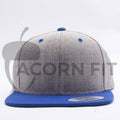 Yupoong Classic Blank Heather Grey Royal Snapback