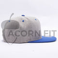 Yupoong Classic Blank Heather Grey Royal Snapback