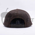 Yupoong White Brown 5 Panel Trucker 