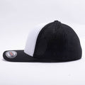 White Black Flexfit Trucker Mesh Hat