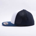 White Navy Flexfit Trucker Mesh Hat