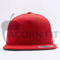 Yupoong Blank Red 5 Panel Snapback