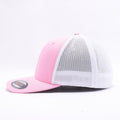 Pink White Flexfit Trucker Mesh Hat