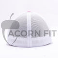 Pink White Flexfit Trucker Mesh Hat