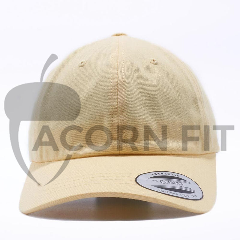 Blank Unstructured Dad Hats Wholesale - Yupoong Classic 6245PT Yellow