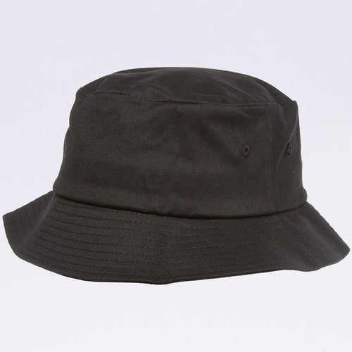 Wholesale Bucket Hats - Flexfit 5003 Black Bucket Hat 