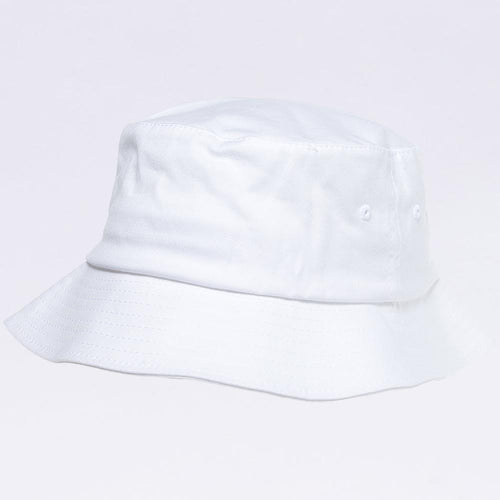 Wholesale Bucket Hats - Flexfit 5003 White Bucket Hat 
