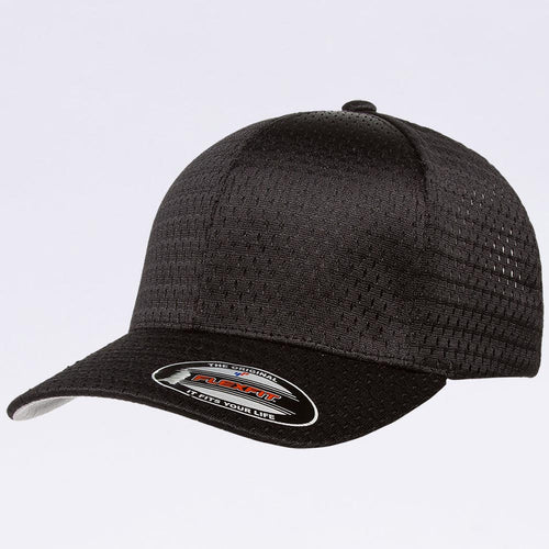 Wholesale Flexfit - 6777 Athletic Mesh Hat Black