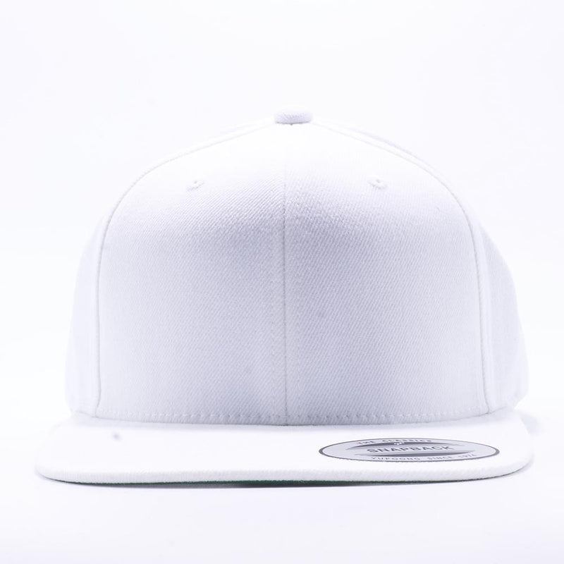 Yupoong 6089M White Classic Snapback Hats Wholesale Custom - Acorn Fit