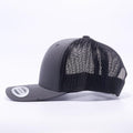 Yupoong 6606T Charcoal and Black Two Tone Classic Retro Trucker Hats Caps Wholesale Custom - Acorn Fit