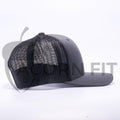 Yupoong 6606T Charcoal and Black Two Tone Classic Retro Trucker Hats Caps Wholesale Custom - Acorn Fit