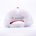 Yupoong 6606T Red and White Two Tone Classic Retro Trucker Hats Caps Wholesale Custom - Acorn Fit