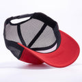 Yupoong 6606T Red and Black Two Tone Classic Retro Trucker Hats Caps Wholesale Custom - Acorn Fit