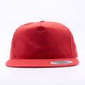 Red Wholesale Yupoong 6502 Unstructured 5 Panel Snapback Hat Custom - Acorn Fit