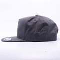 Charcoal Wholesale Yupoong 6502 Unstructured 5 Panel Classic Snapback Hat Custom - Acorn Fit