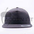 Charcoal Wholesale Yupoong 6502 Unstructured 5 Panel Classic Snapback Hat Custom - Acorn Fit