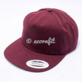 Maroon Wholesale Yupoong 6502 Unstructured 5 Panel Classic Snapback Hat Custom - Acorn Fit