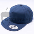 Navy Wholesale Yupoong 6502 Unstructured 5 Panel Classic Snapback Hat Custom - Acorn Fit