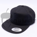 Black Wholesale Yupoong 6502 Unstructured 5 Panel Snapback Hat Custom - Acorn Fit